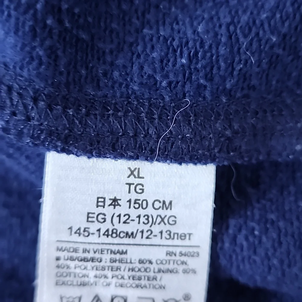 Gap Kids Dark Blue Full Zip Hoodie Sweatshirt Jacket